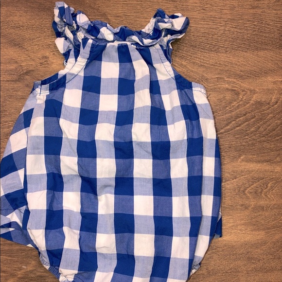 Carter’s Little Girls Gingham 3 Months Onesie Outfit - Picture 2 of 3